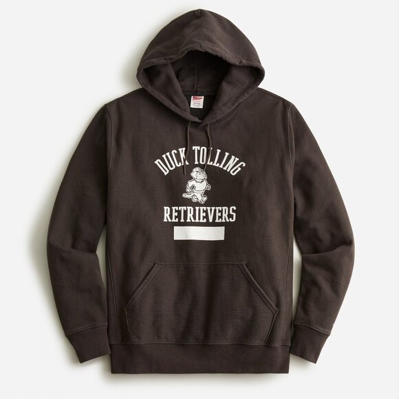 J Crew Heritage 14 Oz Duck Tolling Retrievers Pullover Hoodie Men Large BL631 - Picture 1 of 4